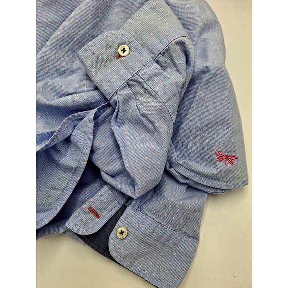 Talbots Womens Blue Button-Down Long Sleeve Blouse Size M - Picture 11 of 13